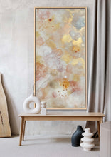 Indlæs billede til gallerivisning ‘Golden Clouds’ 70*140 cm Incl lys egetræsramme