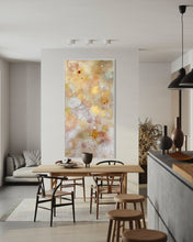 Indlæs billede til gallerivisning ‘Golden Clouds’ 70*140 cm Incl lys egetræsramme