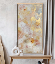 Indlæs billede til gallerivisning ‘Golden Clouds’ 70*140 cm Incl lys egetræsramme