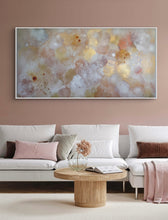 Indlæs billede til gallerivisning ‘Golden Clouds’ 70*140 cm Incl lys egetræsramme