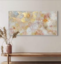 Indlæs billede til gallerivisning ‘Golden Clouds’ 70*140 cm Incl lys egetræsramme
