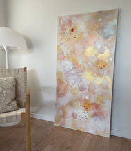 Indlæs billede til gallerivisning ‘Golden Clouds’ 70*140 cm              Incl lys egetræsramme
