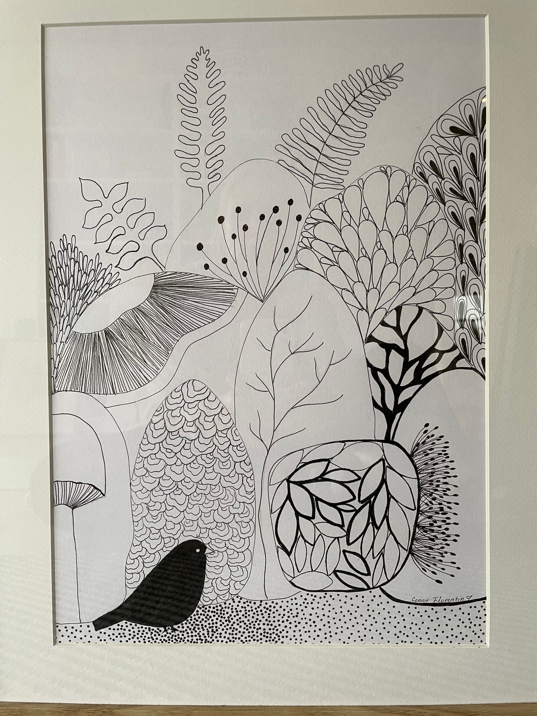 ‘Solsort’ A3 incl. lys egetræsramme (40*50 cm)