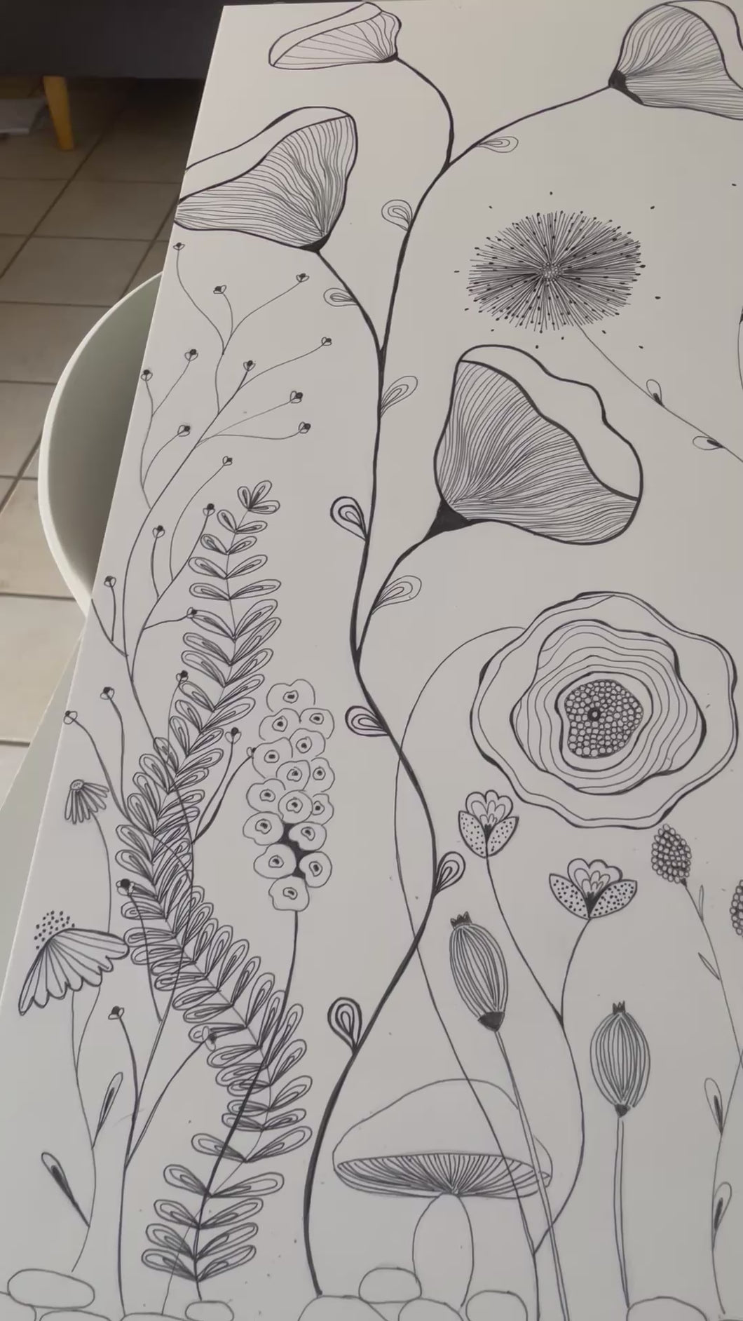‘Blomstereng’ II 80*80 cm